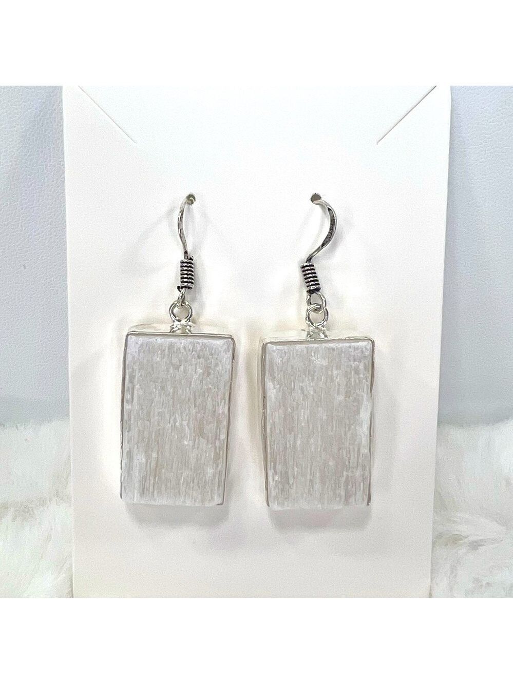 Selenite 925 Gemstone Earring